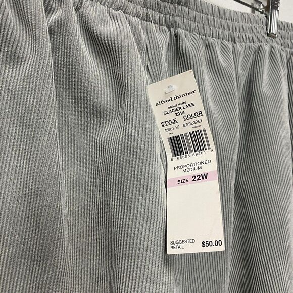 Alfred Dunner Sz 22 Prop Medium Corduroy Pants Elastic Comfort Waist Pocket - Picture 5 of 5